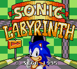 Sonic Labyrinth title screen for Sega Game Gear